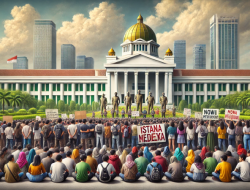 Mahasiswa BEM SI Gelar Aksi Tolak Kenaikan PPN 12 Persen di Istana Merdeka