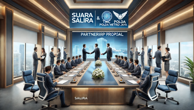 
					Pengajuan Proposal Kerja Sama Kemitraan Publikasi Informasi – SUARA SALIRA dengan TMC Polda Metro Jaya