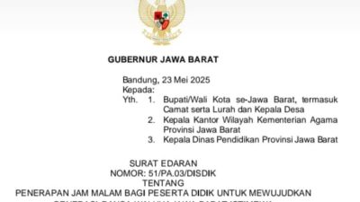 Kalau Udah Jam 9 Malam, Anak Sekolah di Jabar Wajib di Rumah, Ini Aturan Gubernurnya