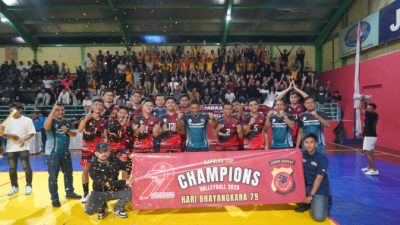 Polres Tasikmalaya Kota Bikin Bangga! Sabet Juara Voli di Kapolda Cup 2025