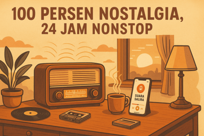 
					SUARA SALIRA – Radio Internet 24 Jam Bertema 100 Persen Nostalgia