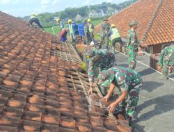 Kodim 0612 Tasikmalaya Gotong Royong Rehab Sekolah, Rayakan HUT ke-80 TNI
