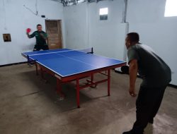 Di sela tugas, Prajurit Koramil 1211 Singaparna Tetap semangat olahraga