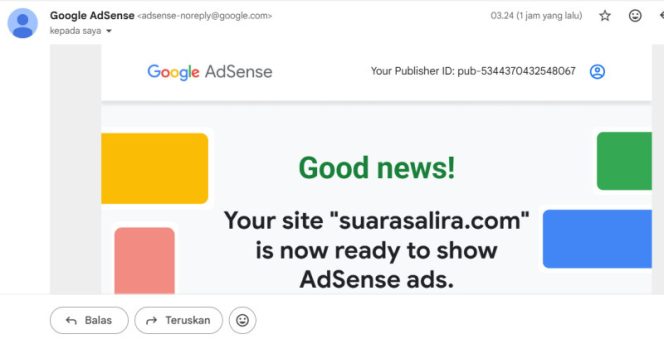 
					Hari bersejarah: suarasalira.com akhirnya lolos AdSense