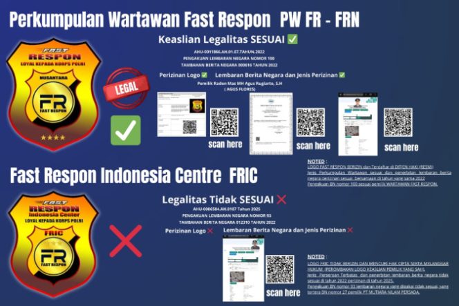 
					Klarifikasi PW FRN Soal Logo dan Foto Jenderal, Status FRIC Dibuka