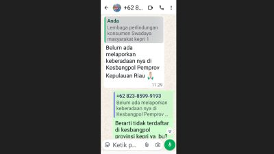 Kesbangpol Pastikan LPKSM Kepri 1 Belum Terdaftar