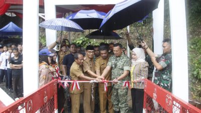 Jembatan Garuda Di Cineam Diresmikan Dandim 0612 Tasikmalaya