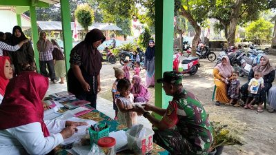 Babinsa Salam Dampingi Posyandu Tekan Stunting Wonodadi