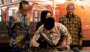 Bupati Lebak, Hasbi Asyidiki Jayabaya, saat meresmikan Grand Keisha Hotel Rangkasbitung, hotel bintang 4 pertama di Kabupaten Lebak, pada Kamis (28/5/2026). (Foto: Istimewa)